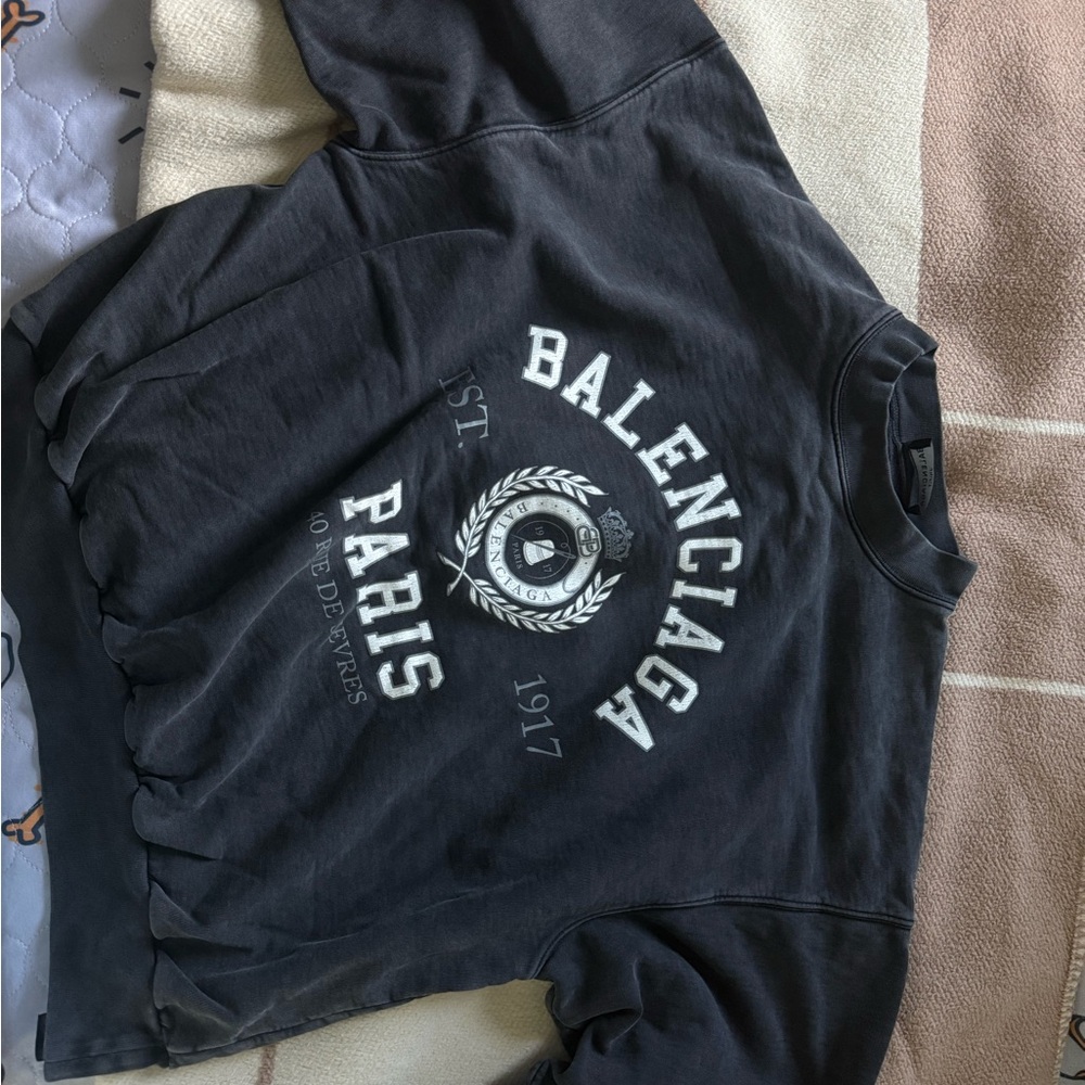 Balenciaga Charcoal Paris Sweatshirt